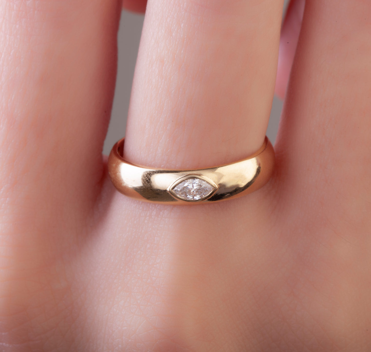 Marquise Diamond Wedding Band