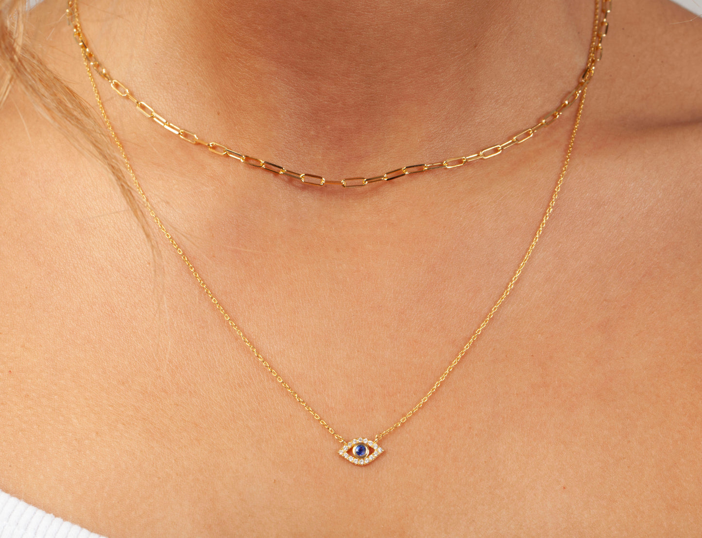 Diamond Evil Eye Necklace