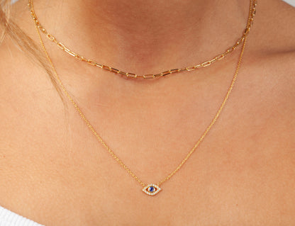 Diamond Evil Eye Necklace
