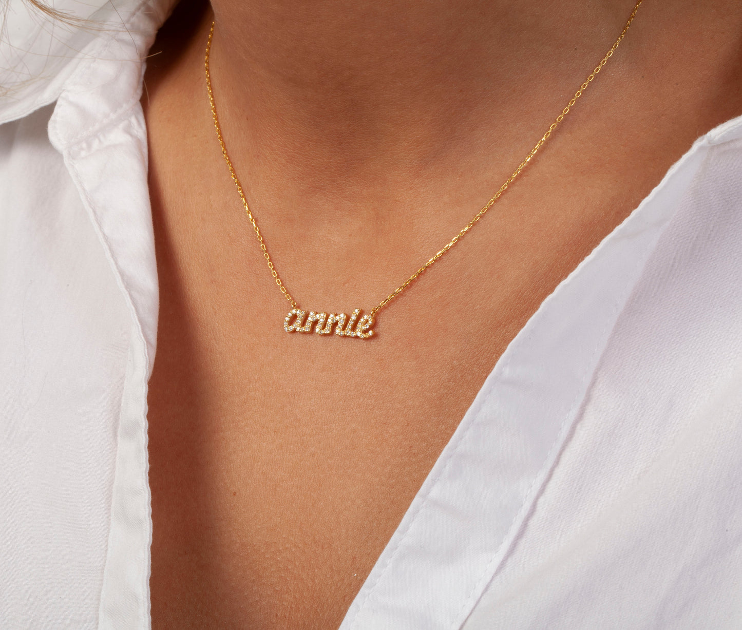Emma Diamond Name Necklace