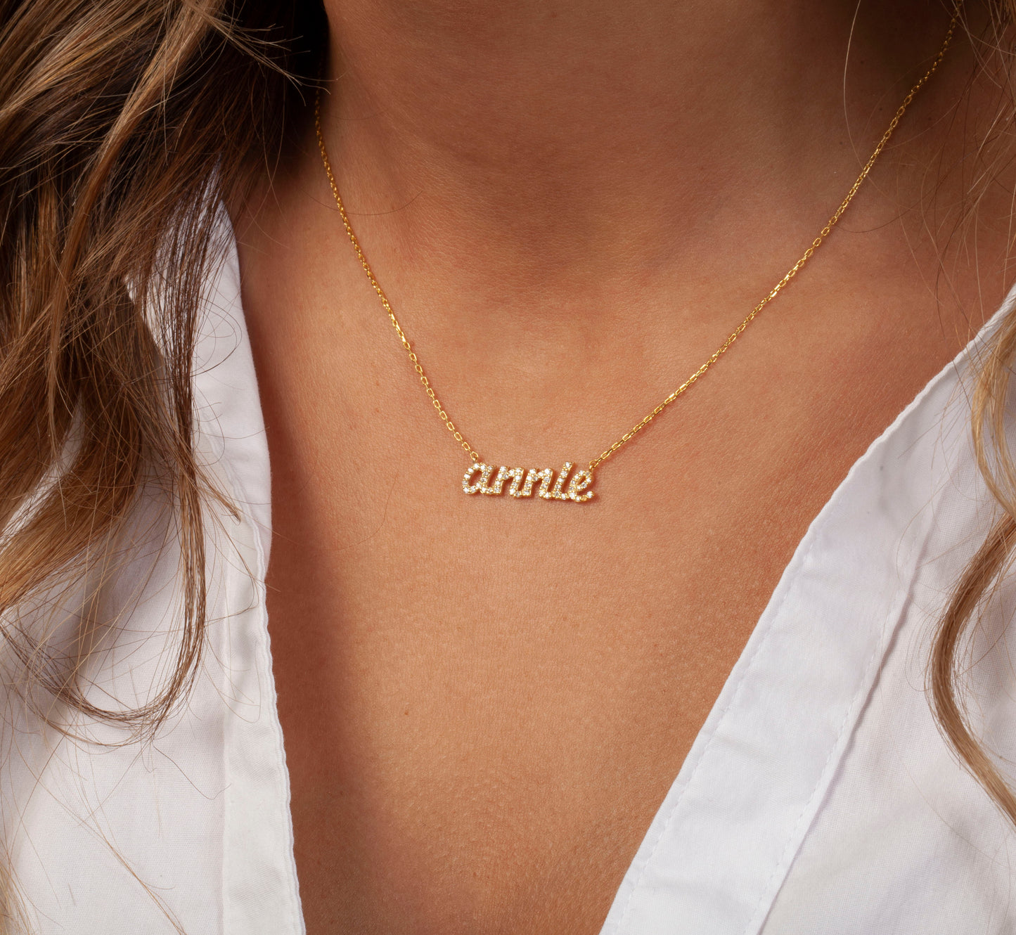 Emma Diamond Name Necklace