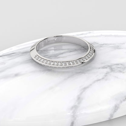 Prong Set Diamond Half Eternity Wedding Ring