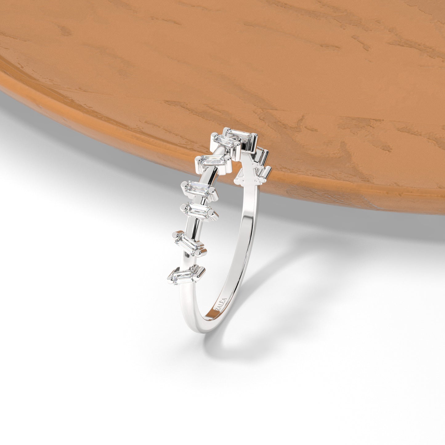 Gold Baguette Diamond Stacking Band