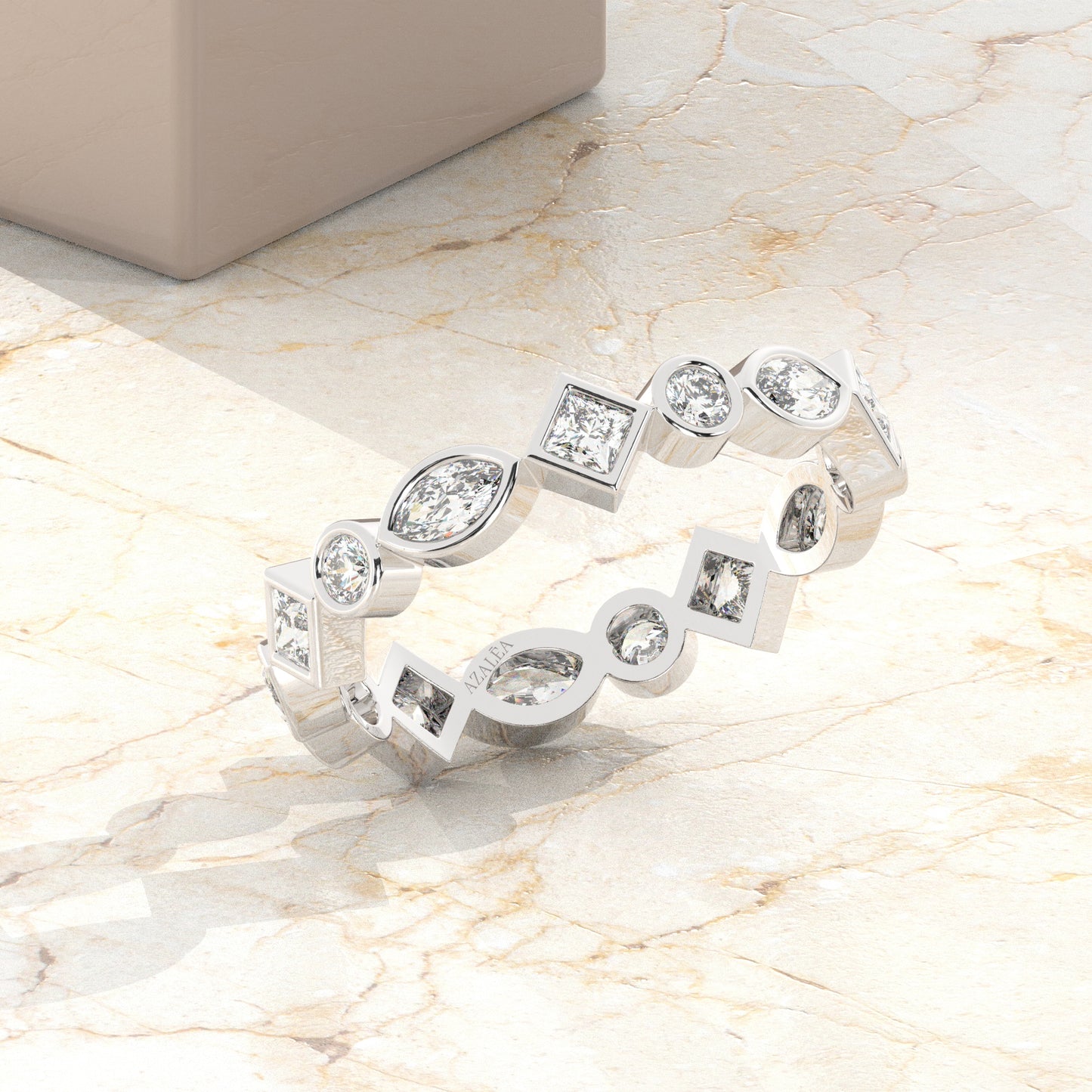 Princess Marquise and Round Diamond Eternity Band