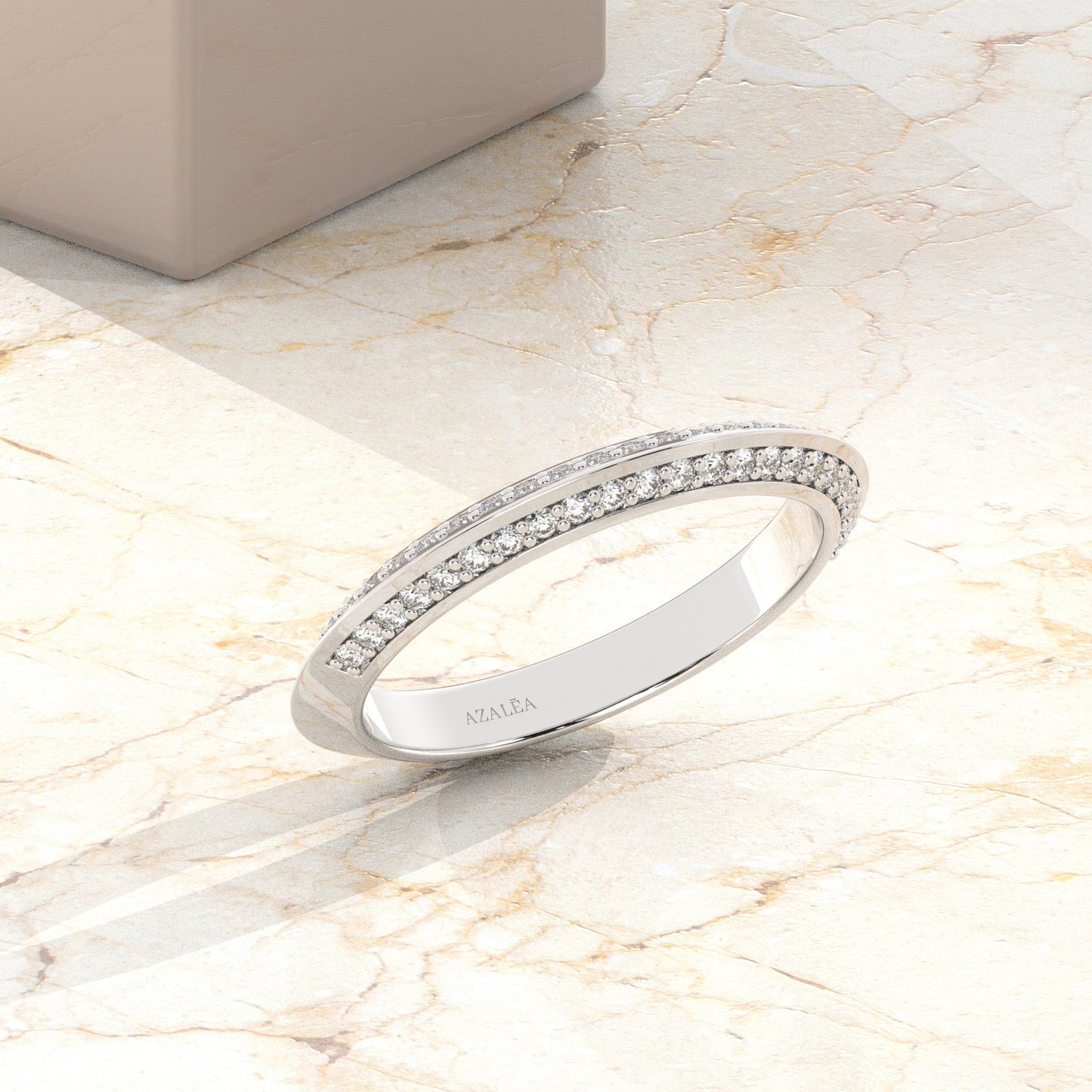 Prong Set Diamond Half Eternity Wedding Ring