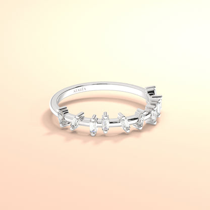 Gold Baguette Diamond Stacking Band