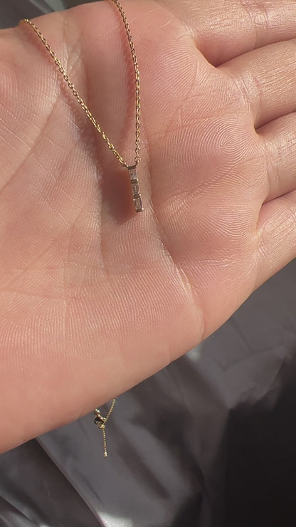 Diamond Bar Necklace