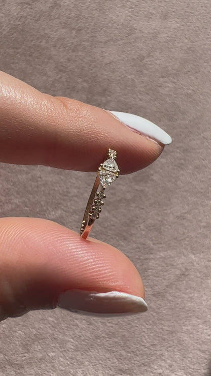 Trillion Diamond Stacking Ring