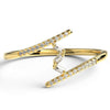 Gold Open Design Baguette Diamond Band