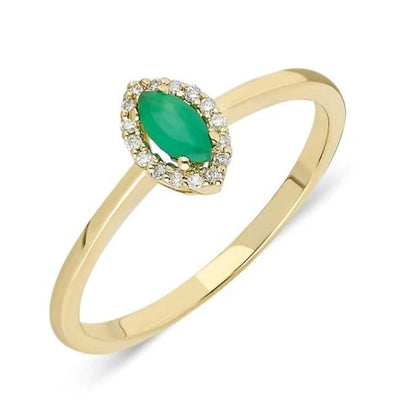 Floating Emerald Diamond Ring