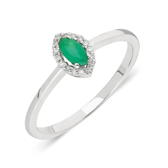 Floating Emerald Diamond Ring