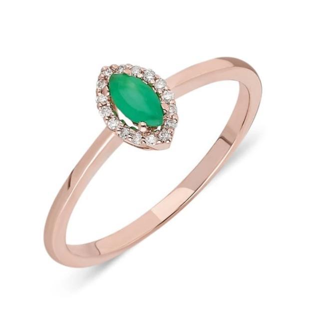 Floating Emerald Diamond Ring