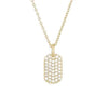 Diamond Dog Tag Pendant Necklace
