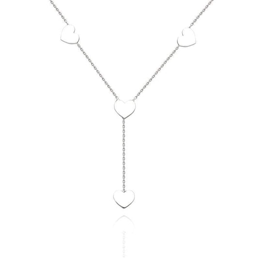 Gold Lariat Heart Necklace