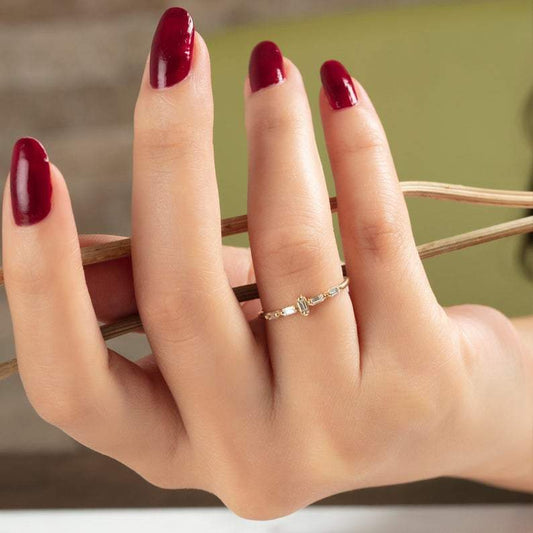 Gold Baguette Diamond Wedding Ring