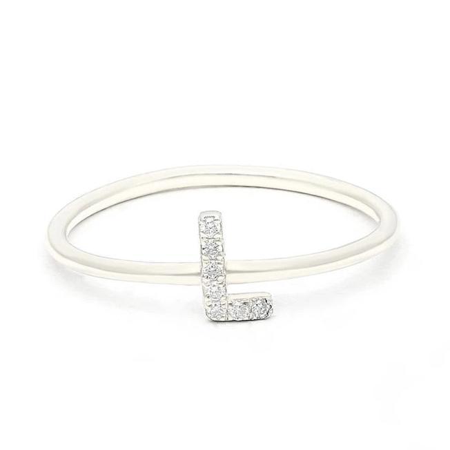 Diamond Initial Ring