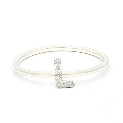 Diamond Initial Ring