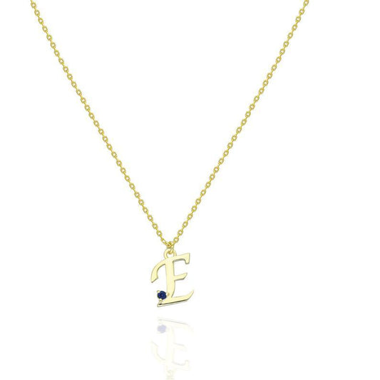 Personalized Birthstone Initial Necklace