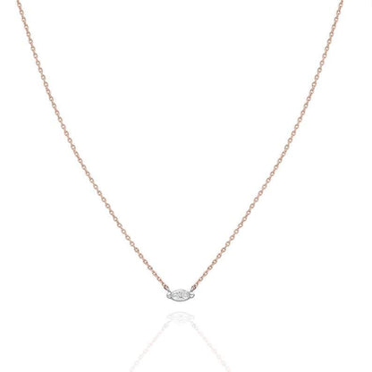 Gold Diamond Marquise Layer Necklace