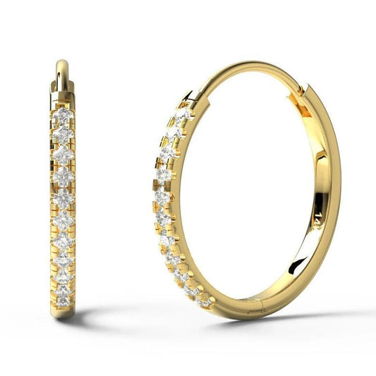 Diamond Hoop Earrings