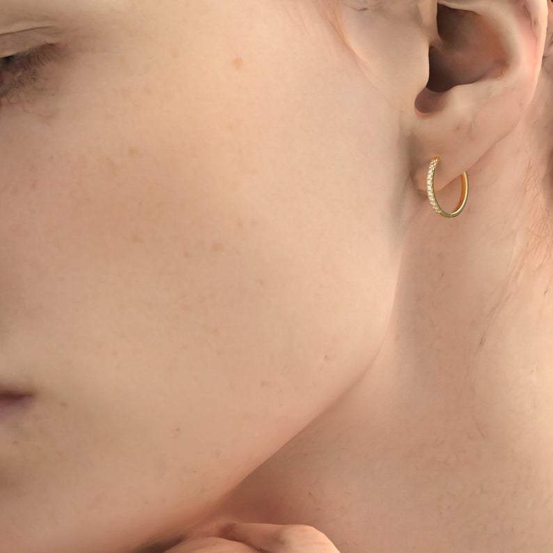 Diamond Hoop Earrings