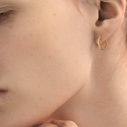 Diamond Hoop Earrings