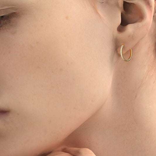 Diamond Hoop Earrings