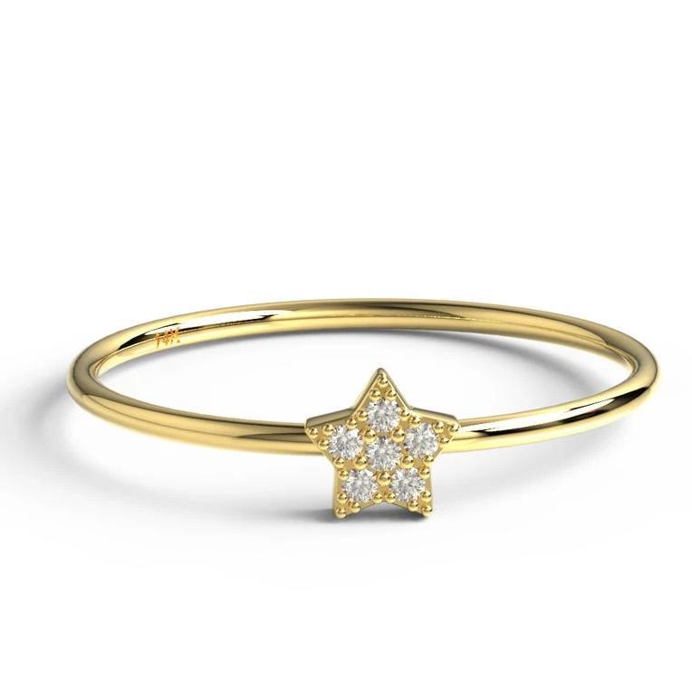 Diamond Star Wedding Band