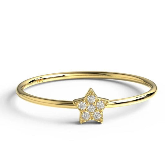 Diamond Star Wedding Band