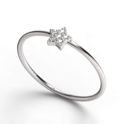 Diamond Star Wedding Band