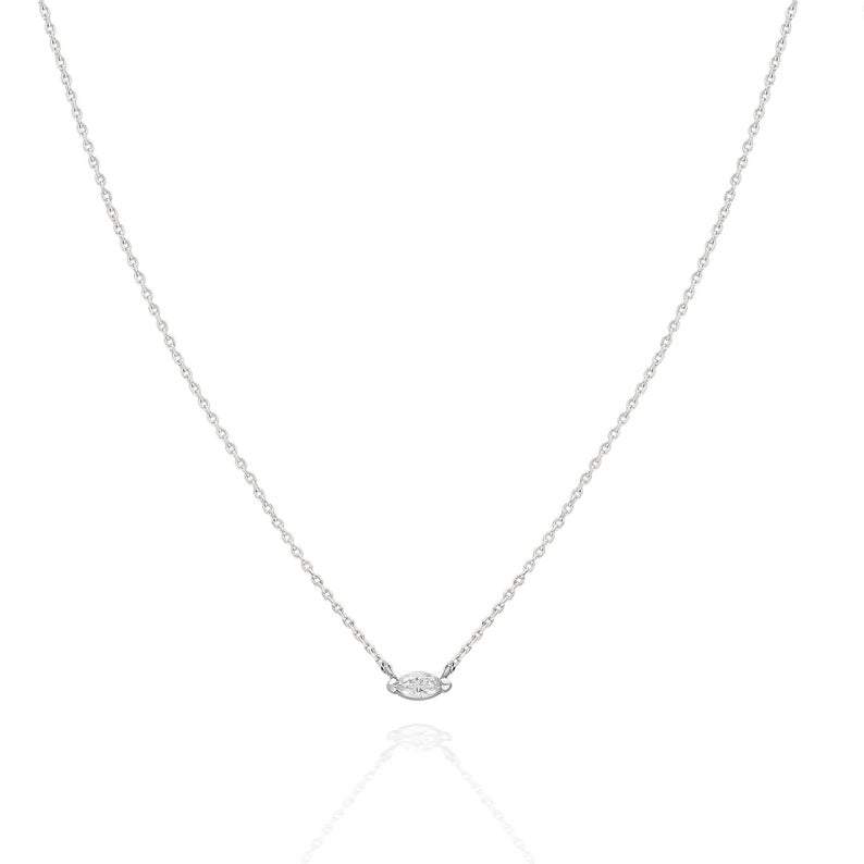 Gold Diamond Marquise Layer Necklace