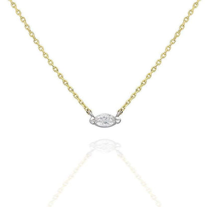 Gold Diamond Marquise Layer Necklace