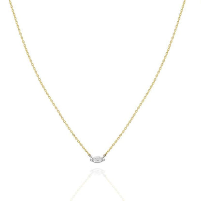 Gold Diamond Marquise Layer Necklace