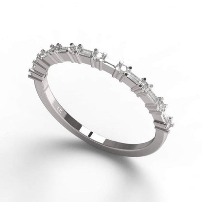 Baguette Diamond Half Eternity Band