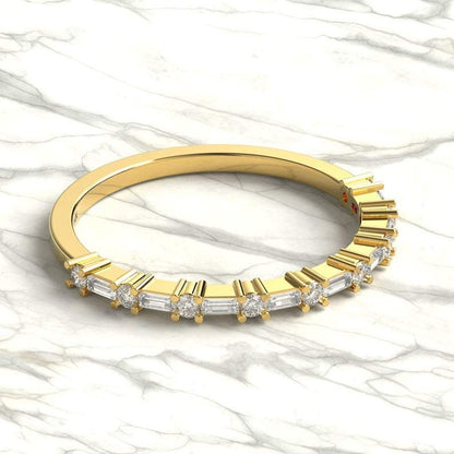 Baguette Diamond Half Eternity Band