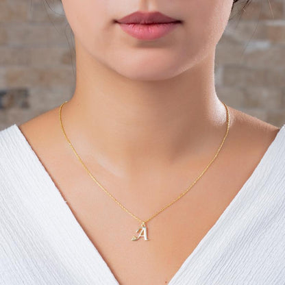 Personalized Birthstone Initial Necklace