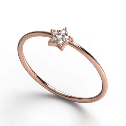 Diamond Star Wedding Band