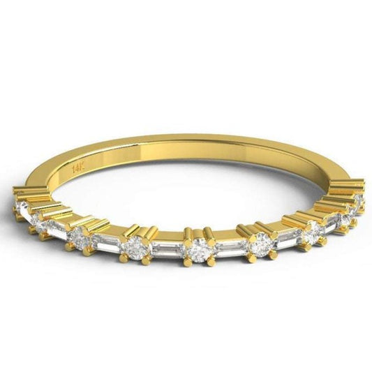 Baguette Diamond Half Eternity Band