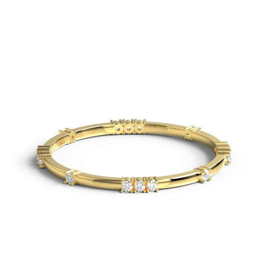 Gold Round Diamond Eternity Band