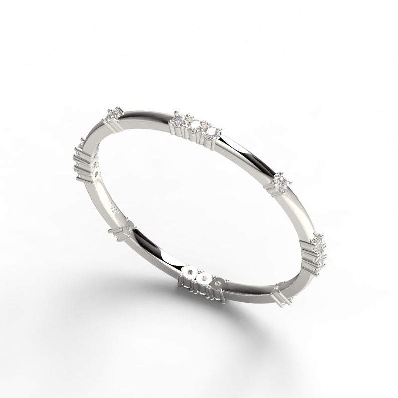 Gold Round Diamond Eternity Band