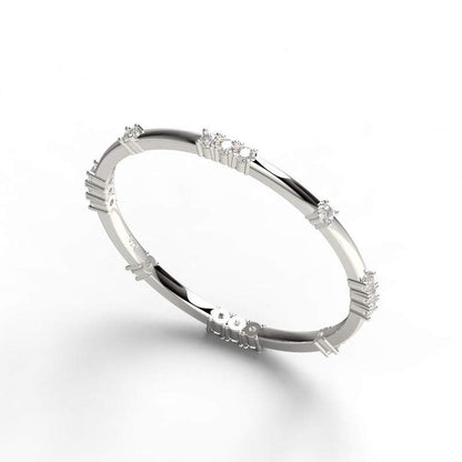 Gold Round Diamond Eternity Band