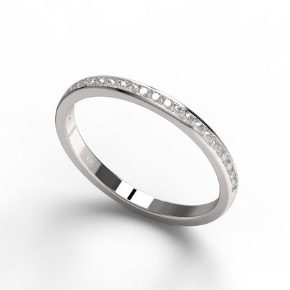 Half Eternity Channel Set Diamond Wedding Band
