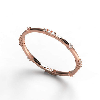 Gold Round Diamond Eternity Band