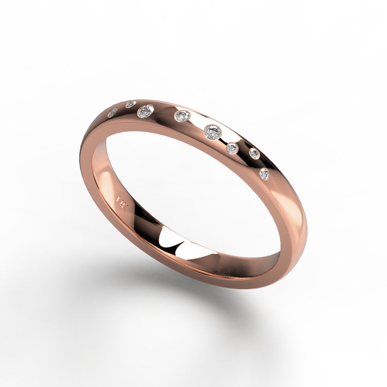 Diamond Flush Round Ring