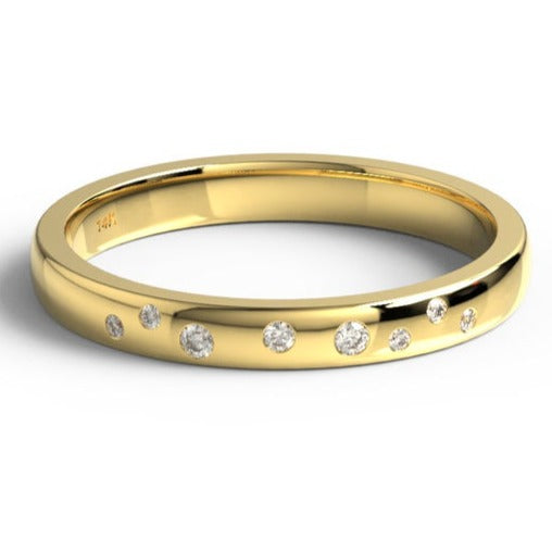 Diamond Flush Round Ring