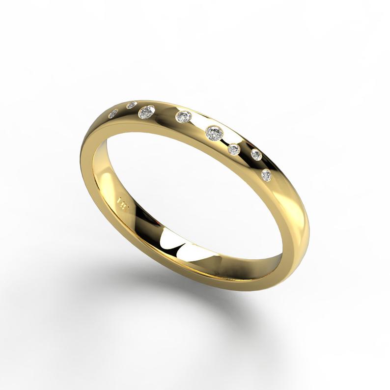 Diamond Flush Round Ring