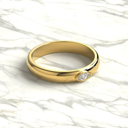 Marquise Diamond Wedding Band