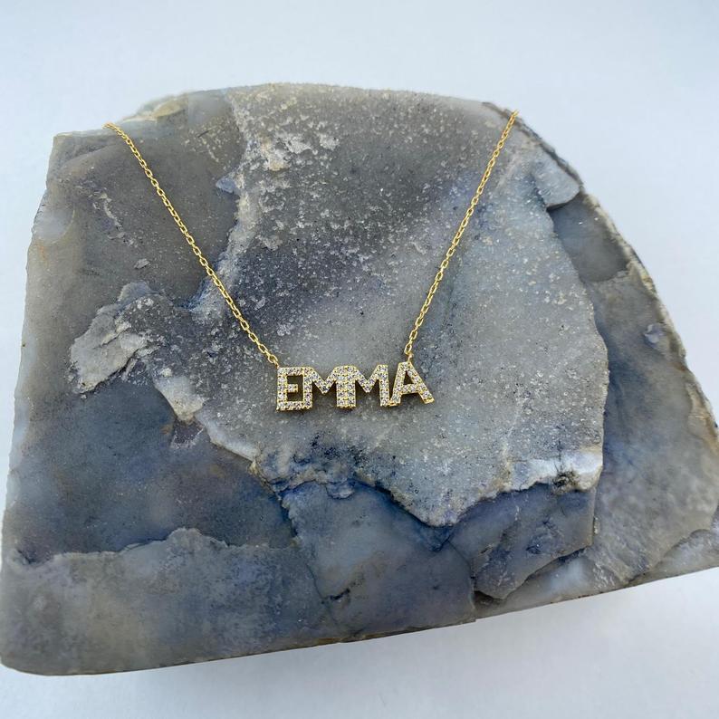 Emma Diamond Name Necklace