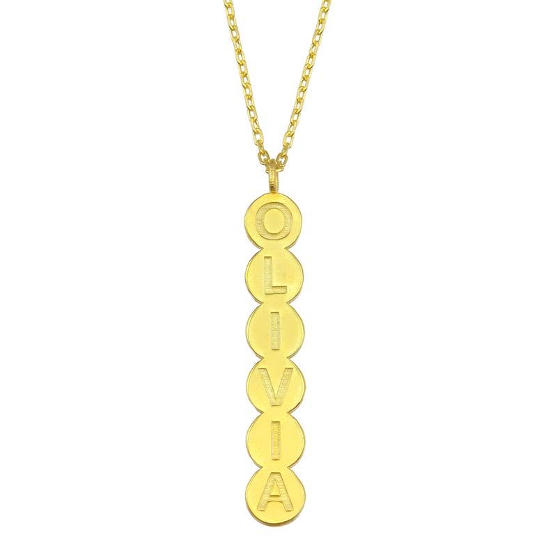 Olivia 14k Gold Personalized Initial Necklace