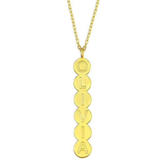Olivia 14k Gold Personalized Initial Necklace